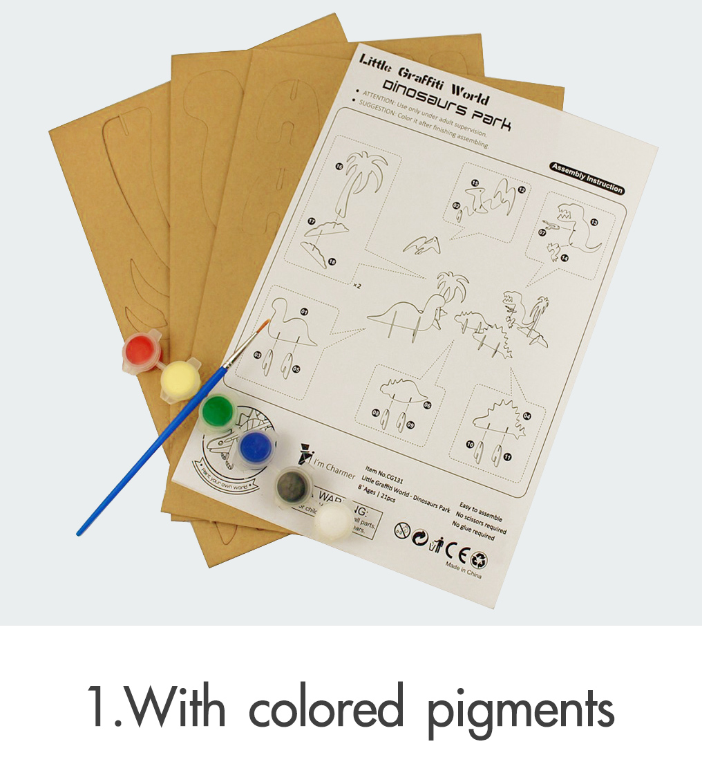 குழந்தைகளுக்கான டைனோசர் தொடர் 3D புதிர் காகித மாதிரி CG131 (4)