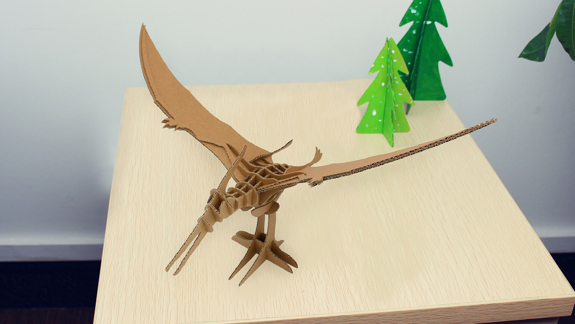 Pterosaur 3D Puzzle Paper Model Rau Tsev Desktop Kho Kom Zoo Nkauj CS172 (1)