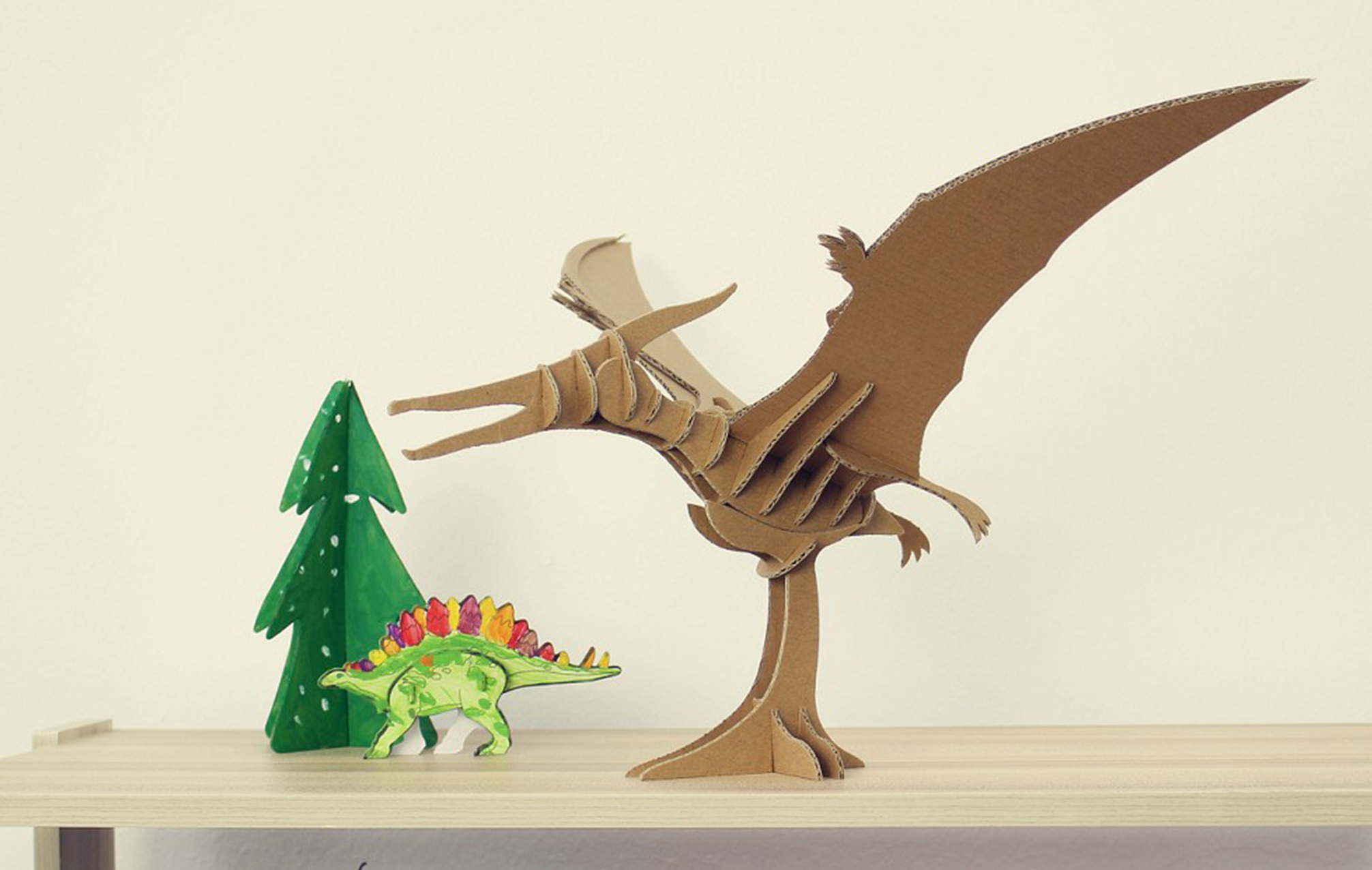 Модел на хартија Pterosaur 3D загатка за декорација на домашна работна површина CS172 (2)