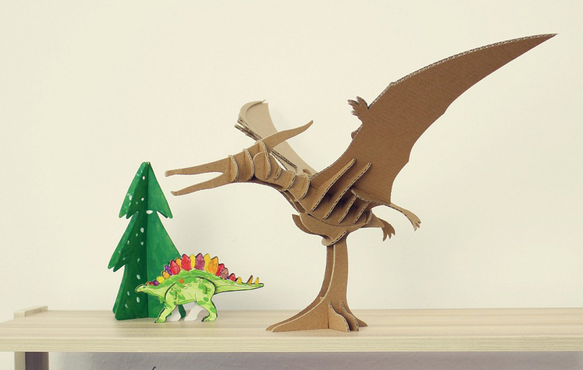 Model de hârtie puzzle 3D de pterozaur pentru decorarea desktopului acasă CS172 (2)