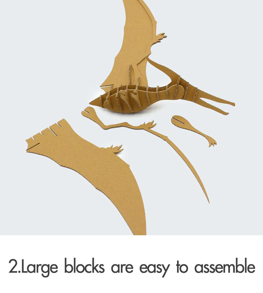 ئائىلە ئۈستەل بېزەكچىلىكى ئۈچۈن Pterosaur 3D تېپىشماق قەغەز مودېلى CS172 (5)