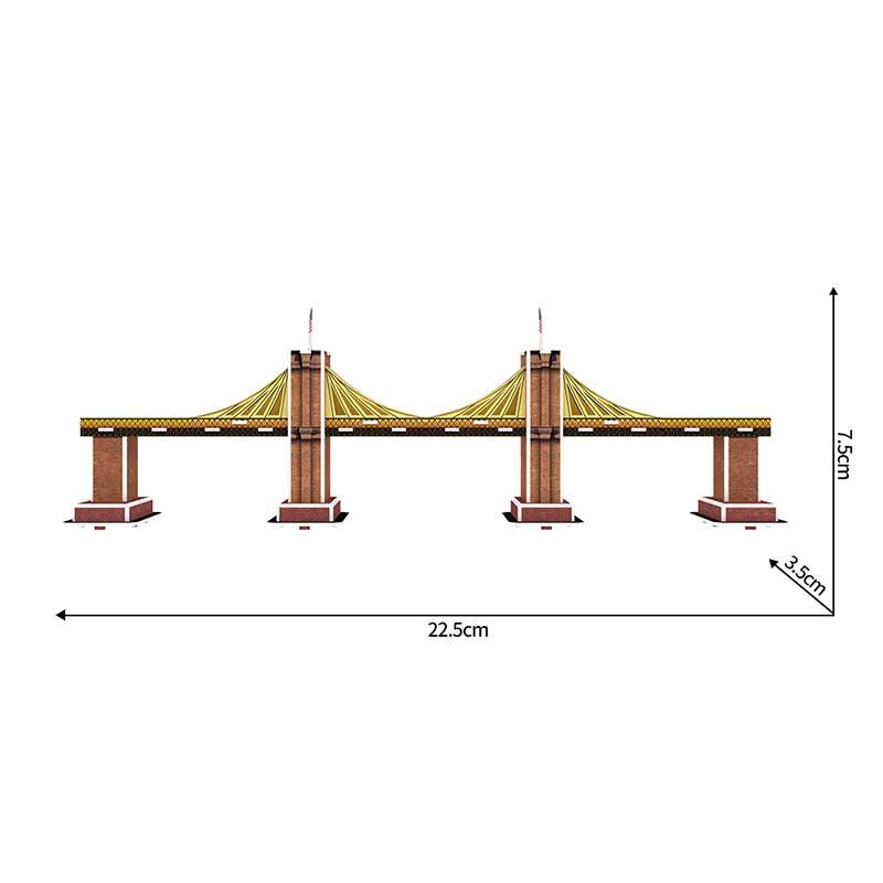 China Brooklyn Bridge paper model designs 3d puzzles ZC-B003